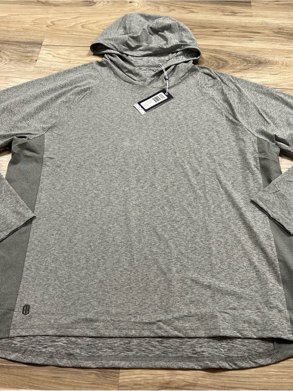 Holderness & Bourne Dunbar Pullover Gray Performance Hoodie Lightweight Men's XL